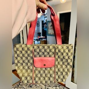 Liz Claiborne purse. Pink and Tan. Brand new never used